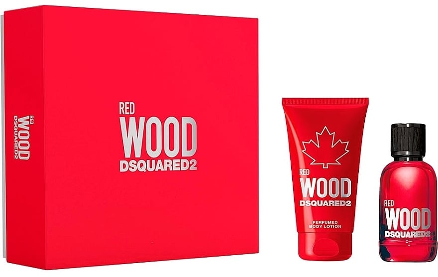 ihuagch8mu3e DSquared? Red Wood Gift Set 100ml EDT + 150ml Body Lotion - Image 1