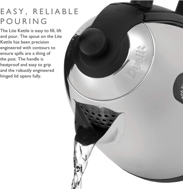 Dualit DA7201 1.5L Cordless Jug Kettle - Black and Stainless Steel - Image 5