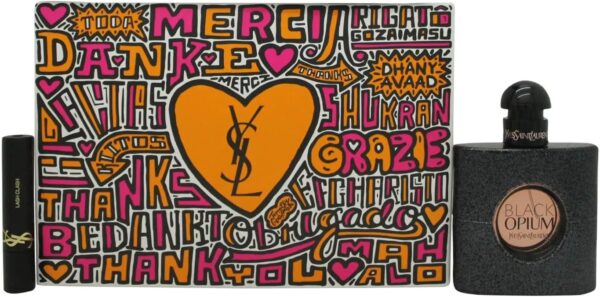 Yves Saint Laurent Black Opium Gift Set 50ml EDP + 2ml Lash Clash Mascara + Pouch