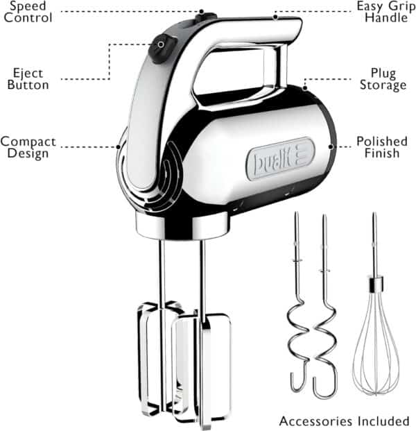 Dualit DA9300 400W Hand Mixer Chrome - Image 6