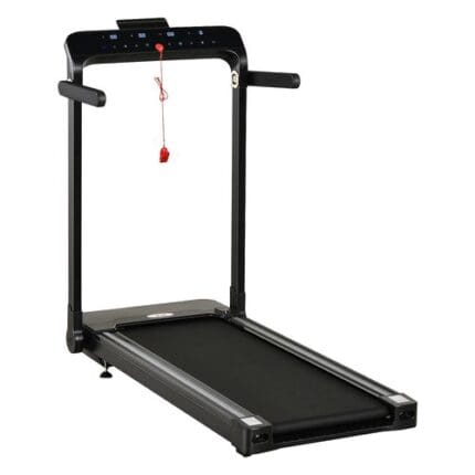 Homcom 1.85HP Foldable Electric Treadmill Fitness Safety Lock LED screen-Black