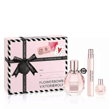 Viktor & Rolf FlowerBomb Gift Set 50ml EDP + 10ml EDP + 7ml EDP
