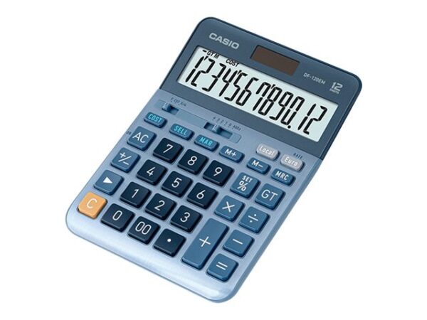 Casio DF120EM-WK Desk Calculator with Tax & Euro Calculations
