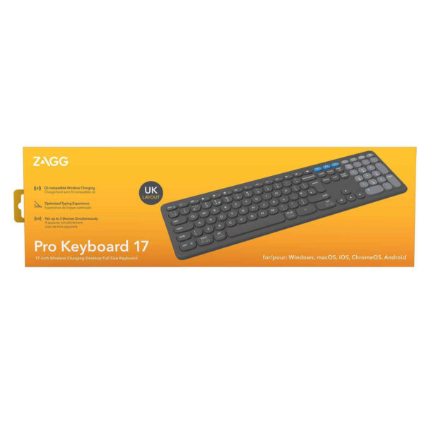 Zagg 103211030 Multi-pairing Full Size Keyboard with Wireless Charging - Image 4