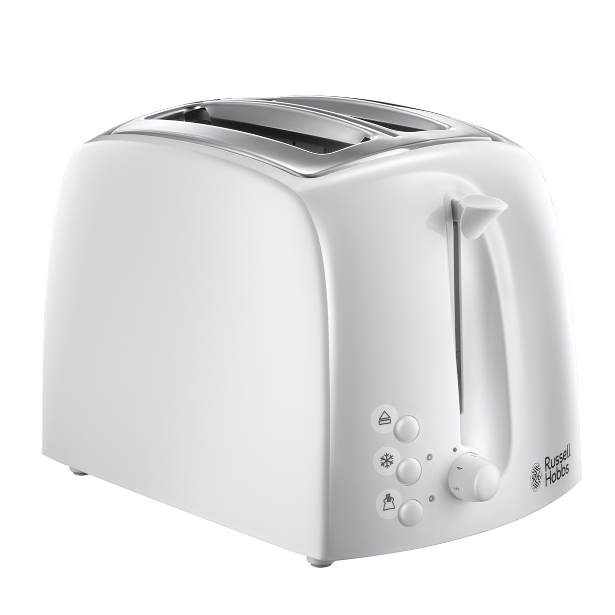 21640_1_1-1.jpg Russell Hobbs RH21640 Textures 2 Slice Toaster - White - Image 1