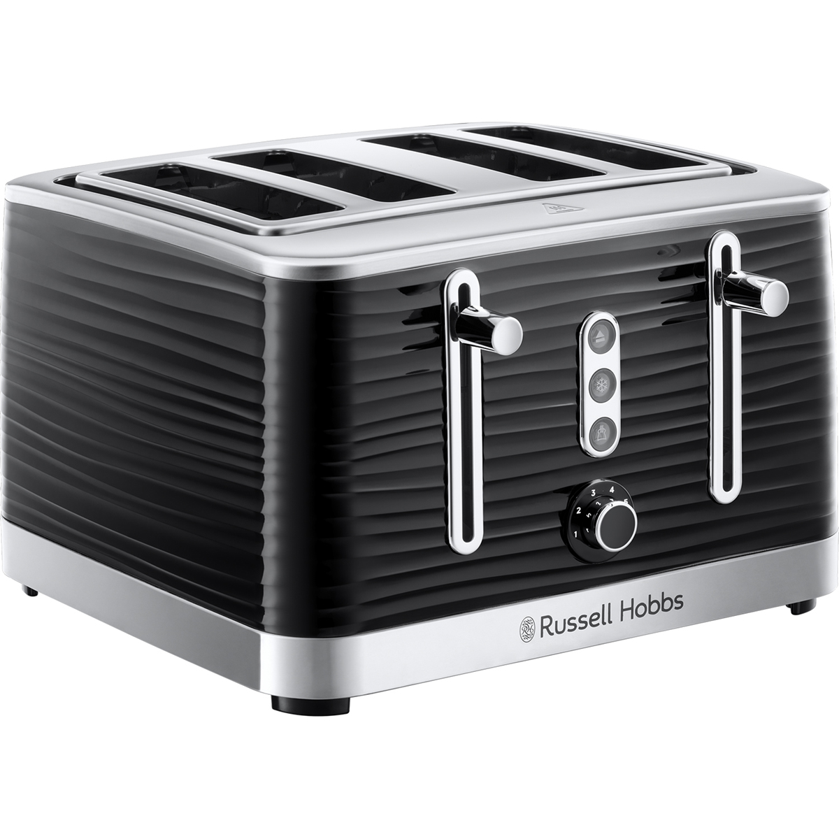 24381_1.jpg Russell Hobbs RH24381 Inspire 4 Slice Toaster - Black - Image 1