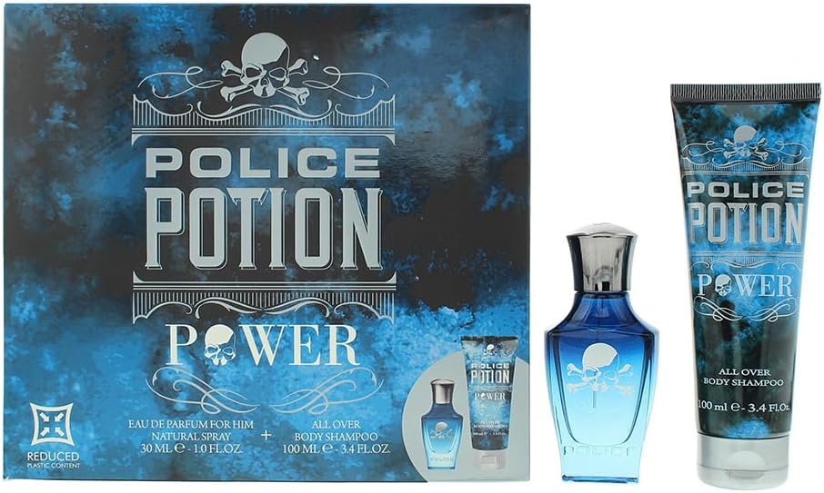 619C2-ang6L._AC_SL1000_ Police Potion Power Gift Set 30ml EDP + 100ml Shower Gel - Image 1