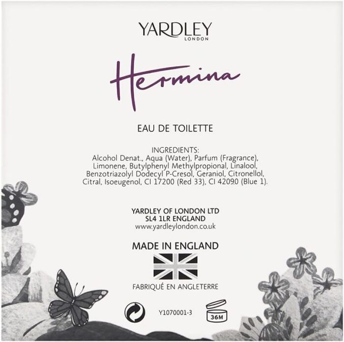 Yardley Hermina Eau de Toilette 50ml Spray - Image 2