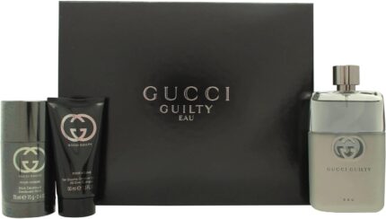 Gucci Guilty Pour Homme Gift Set 90ml EDT Spray + 75ml Deodorant Stick + 50ml Shower Gel