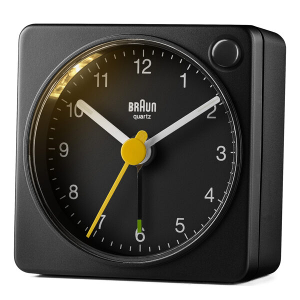 Braun BC02XB Classic Travel Analogue Alarm Clock with Snooze and Light - Black - Image 2