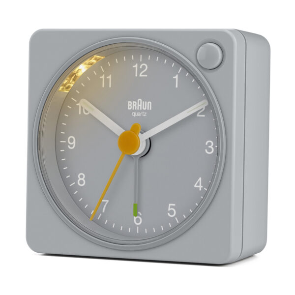 Braun BC02XG Classic Travel Analogue Alarm Clock with Snooze and Light - Grey - Image 2