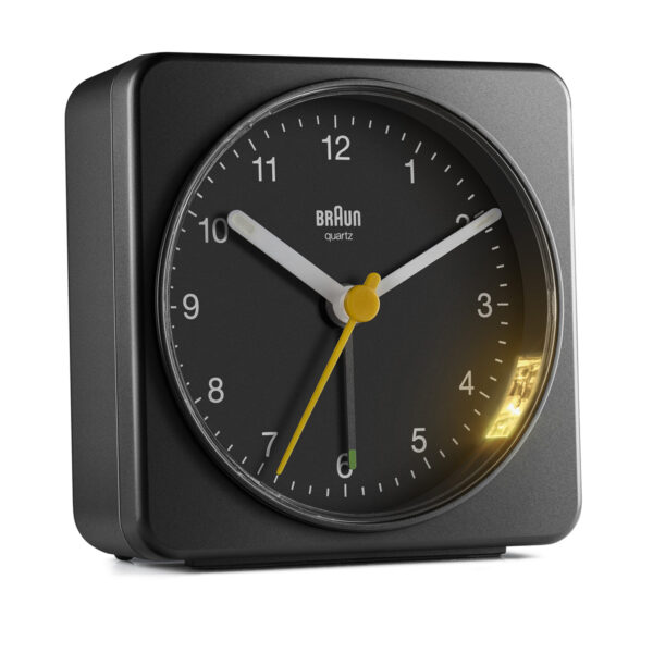 Braun BC03B Classic Analogue Alarm Clock with Snooze and Light - Black - Image 3