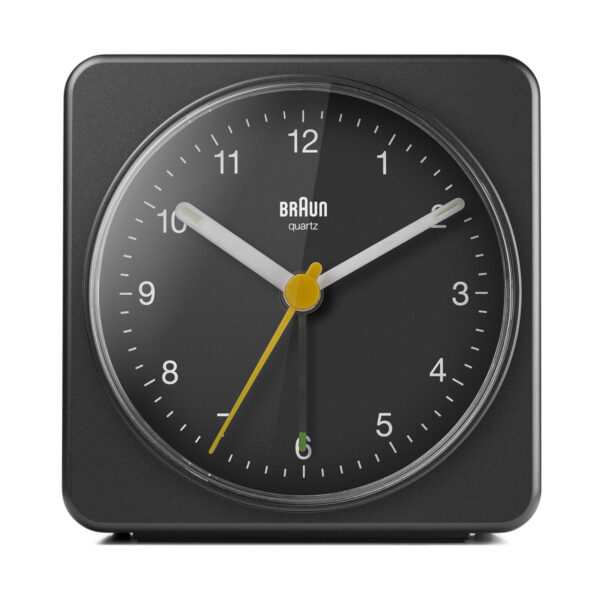 Braun BC03B Classic Analogue Alarm Clock with Snooze and Light - Black