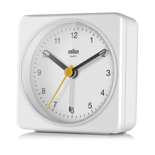 Braun BC03W Classic Analogue Alarm Clock with Snooze and Light - White - Image 5