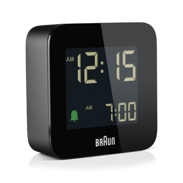 Braun BC08B Digital Travel Alarm Clock with Snooze - Black - Image 2