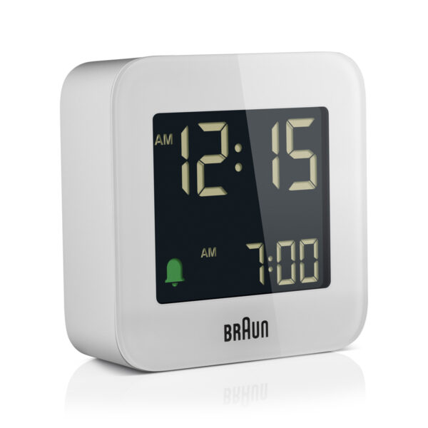Braun BC08W Digital Travel Alarm Clock with Snooze - White - Image 4