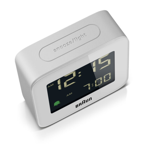 Braun BC08W Digital Travel Alarm Clock with Snooze - White - Image 3