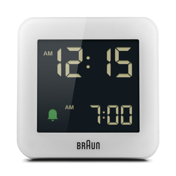 Braun BC09W Digital Alarm Clock with Snooze - White - Image 2