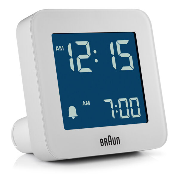 Braun BC09W Digital Alarm Clock with Snooze - White