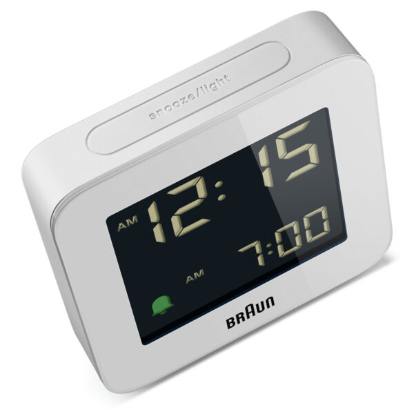Braun BC09W Digital Alarm Clock with Snooze - White - Image 3