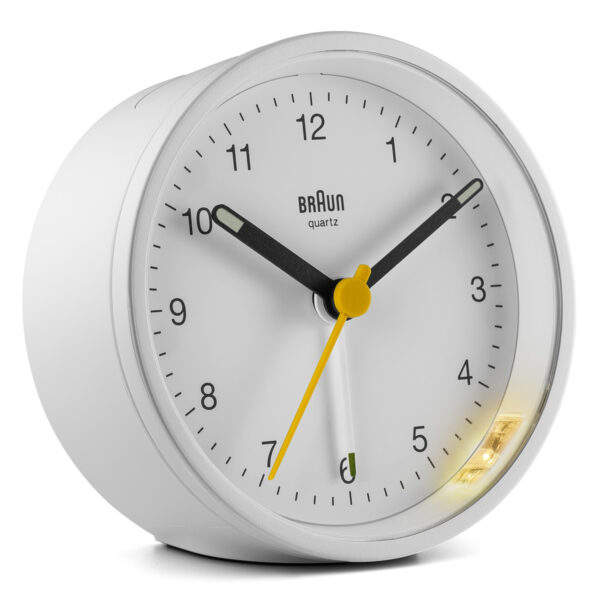 Braun BC12W Classic Analogue Alarm Clock with Snooze and Light - White - Image 2