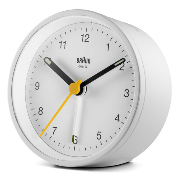 Braun BC12W Classic Analogue Alarm Clock with Snooze and Light - White - Image 4
