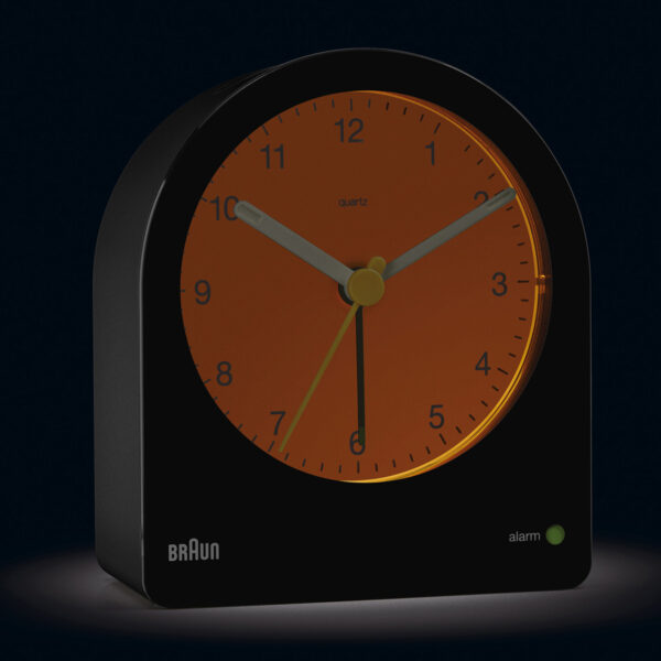 Braun BC22B Classic Analogue Alarm Clock with Snooze & Continuous Backlight - Black - Image 3