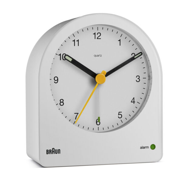Braun BC22W Classic Analogue Alarm Clock with Snooze and Continuous Backlight - White - Image 3
