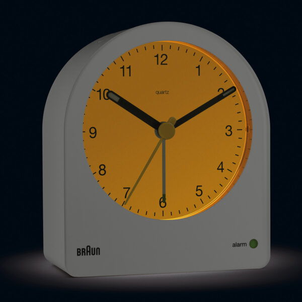 Braun BC22W Classic Analogue Alarm Clock with Snooze and Continuous Backlight - White - Image 4