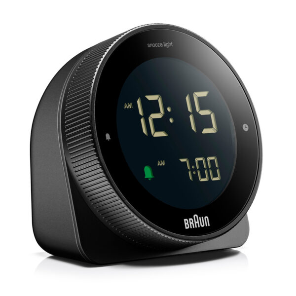 Braun BC24B Digital Alarm Clock with Rotating Bezel for Quick Time Setting - Black - Image 2