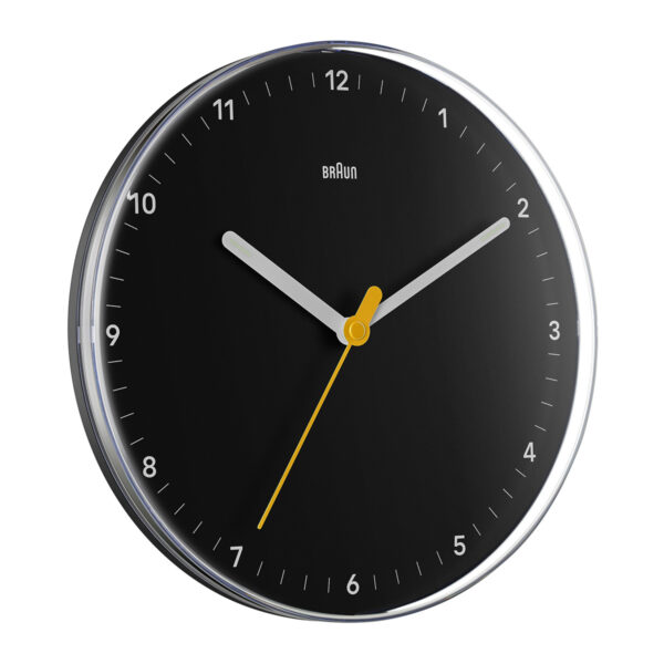Braun BC26B Classic Analogue Wall Clock with Silent Sweep Movement - Black - Image 2