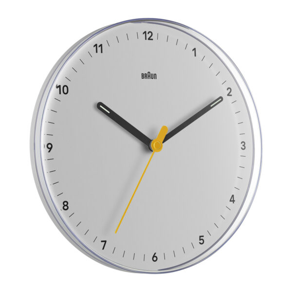 Braun BC26W Classic Analogue Wall Clock with Silent Sweep Movement - White - Image 2