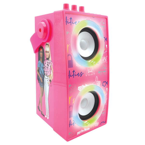 Lexibook BTP180BBZ Barbie Portable Bluetooth Speaker with Lights & Microphone - Image 2