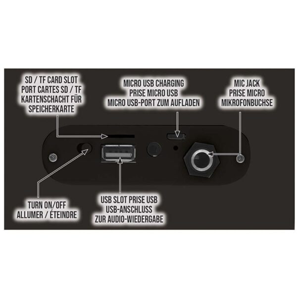 Lexibook BTP180HPZ Harry Potter Portable Bluetooth Speaker with Lights & Microphone - Image 2