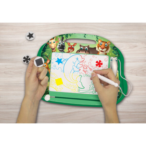 Lexibook CRANX550 The Animals Magnetic Multicolor Drawing Board - Image 2