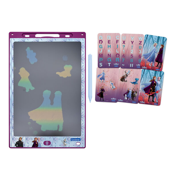 Lexibook CRT10FZ Frozen 11 inch Multicolor Learning Drawing E-ink Tablet with Stencils - Image 2