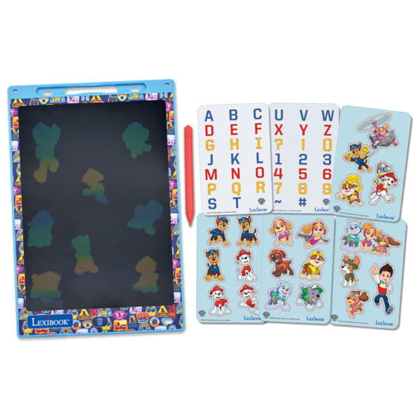 Lexibook CRT10PA Paw Patrol 11 inch Multicolor Learning Drawing E-ink Tablet with Stencils - Image 2