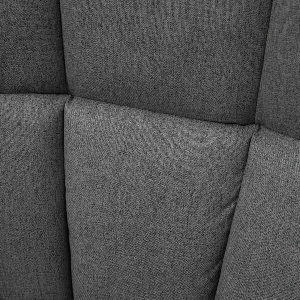 Homcom Rocking Chair for Nursery Upholstered Wingback Armchair Grey and Cream - Image 6