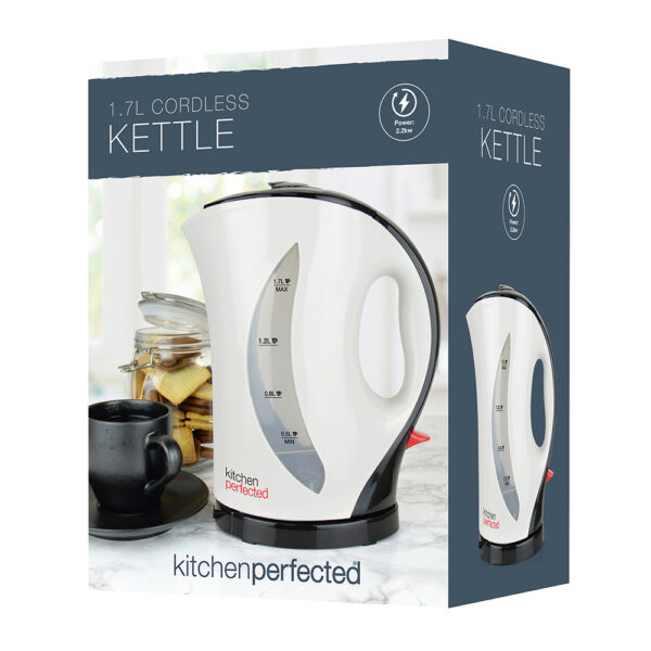 Lloytron E1524WI KitchenPerfected 2Kw 1.7Ltr Cordless Kettle - White - Image 3