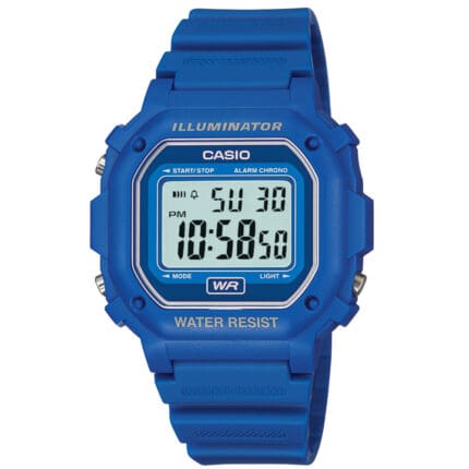 Casio F-108WH-2AEF Mens Classic Digital Watch with Blue Resin Strap