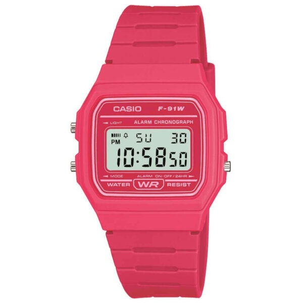 Casio F-91WC-4AEF Classic Digital Watch - Vibrant Pink