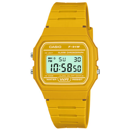 Casio F91WC/9A Classic Digital Watch - Mustard Yellow