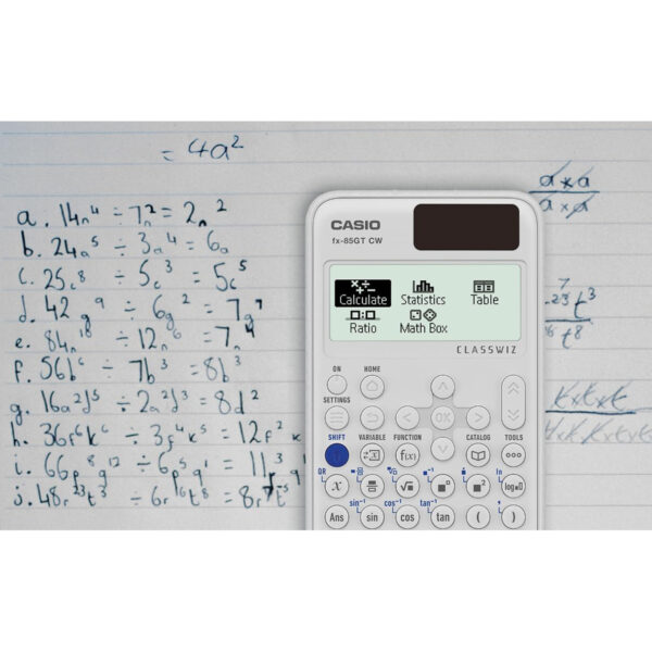 Casio FX85GTCW/WHITE ClassWiz GCSE Scientific Calculator Dual Powered - White - Image 4