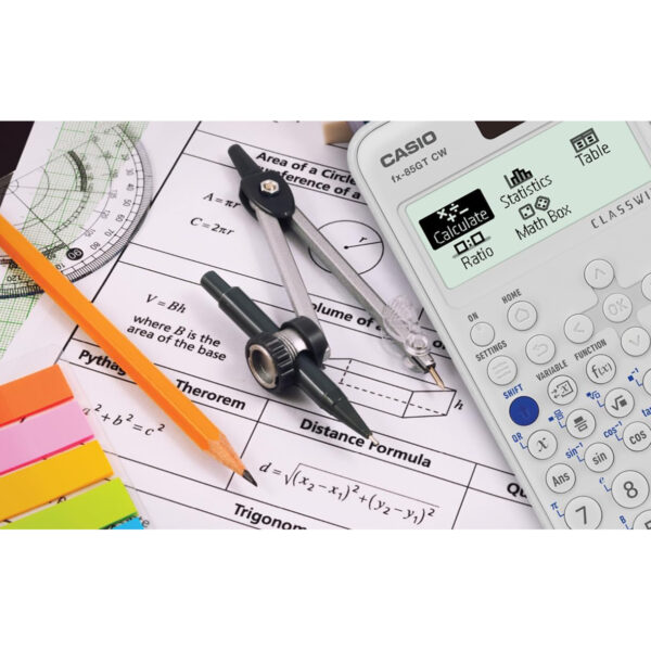 Casio FX85GTCW/WHITE ClassWiz GCSE Scientific Calculator Dual Powered - White - Image 3