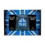 Fcuk rebel for him gift set 100ml edt 200ml shower gel 200ml aftershave balm