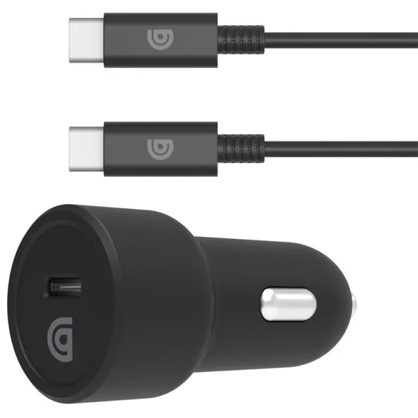 Griffin GP184BLK Single Port 20W USB-C Car Charger with USB-C Cable - Black