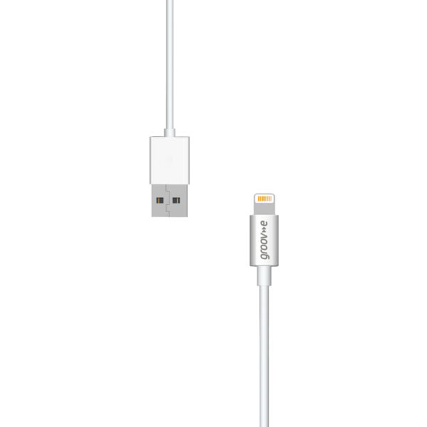 Groov-e GVMA041WE MFI Lightning to USB-A Charging Cable 1M - White - Image 2