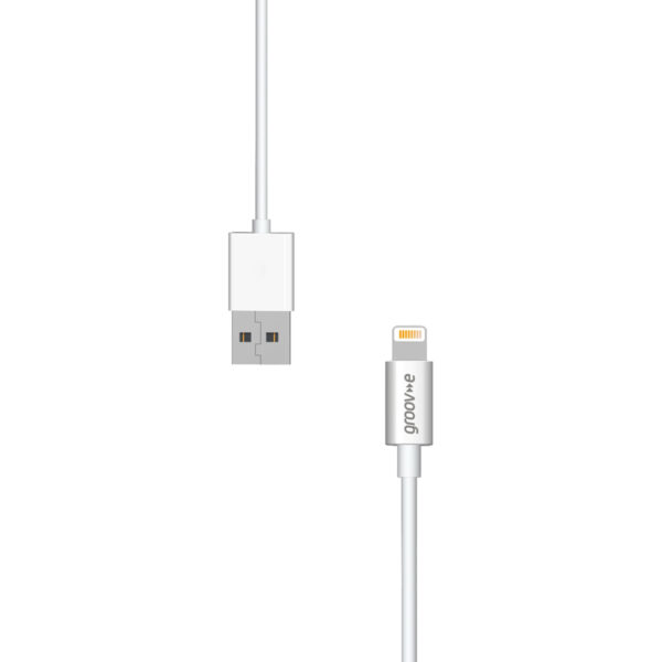 Groov-e GVMA042WE MFI Lightning to USB-A Charging Cable 2M - White - Image 2