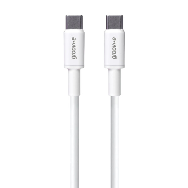 Groov-e GVMA021WE USB-C to USB-C Charging Cable 1M - White