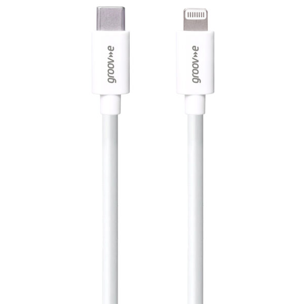 Groov-e GVMA046WE MFI Lightning to USB-C Charging Cable 1M - White